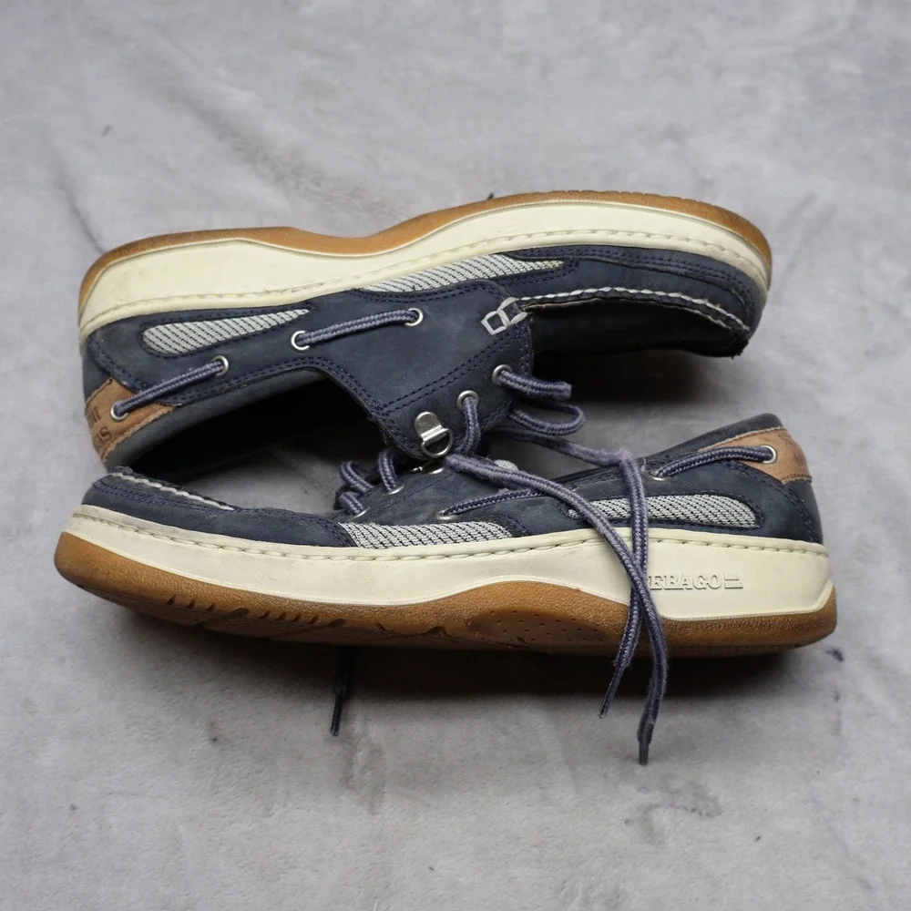 Sebago‎ Mens 8.5M Boat Shoes Blue Docksides Leather Mesh Nautical Casual Loafers